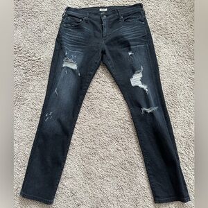True Religion Black Distressed Skinny Jeans